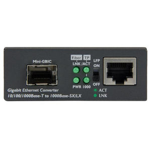 Startech  Gigabit Ethernet Fiber Media Converter with Open SFP Slot Retail (MCM1110SFP)
