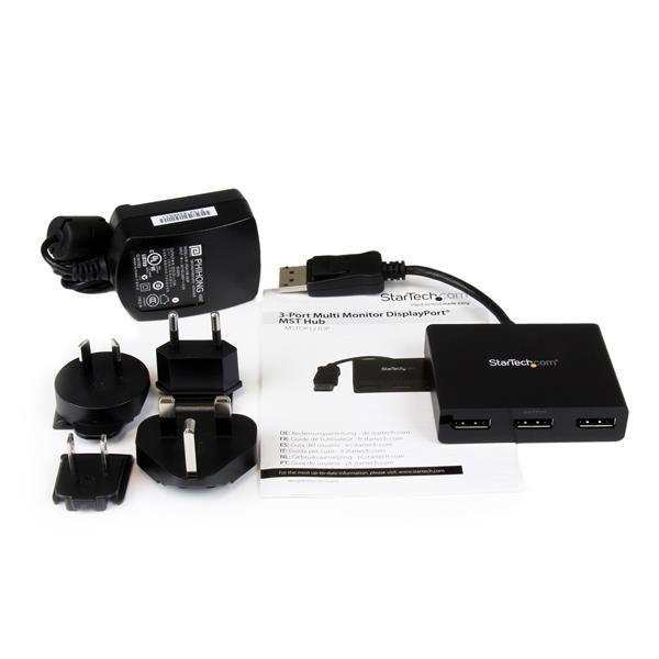 StarTech Video Accessory  Triple Head DisplayPort 1.2 Multi Monitor MST Hub Retail (MSTDP123DP) - V&L Canada