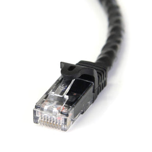StarTech.com Cat6 patch cable with snagless RJ45 connectors – 15 ft, black (N6PATCH15BK)