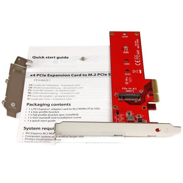 StarTech Accessory PCI Express x4 to M.2 PCI Express SSD Adapter REtail (PEX4M2E1) - V&L Canada