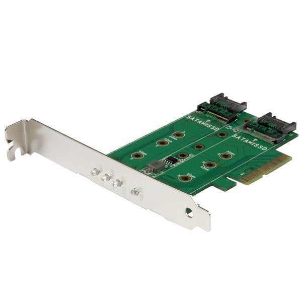StarTech 3-Port M.2 SSD (NGFF) Adapter Card - 1 x PCIe (NVMe) M.2, 2 x SATA III M.2 - PCIe 3.0 (PEXM2SAT32N1) - V&L Canada
