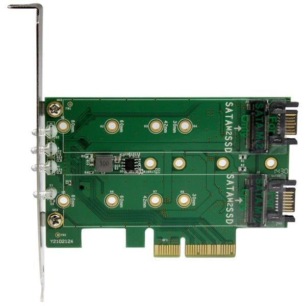 StarTech 3-Port M.2 SSD (NGFF) Adapter Card - 1 x PCIe (NVMe) M.2, 2 x SATA III M.2 - PCIe 3.0 (PEXM2SAT32N1) - V&L Canada