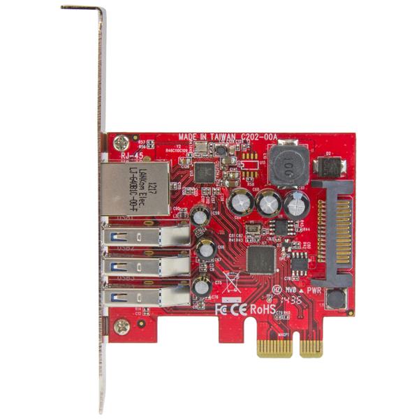 StarTech 3-Port PCI Express USB 3.0 Card + Gigabit Ethernet (PEXUSB3S3GE) - V&L Canada