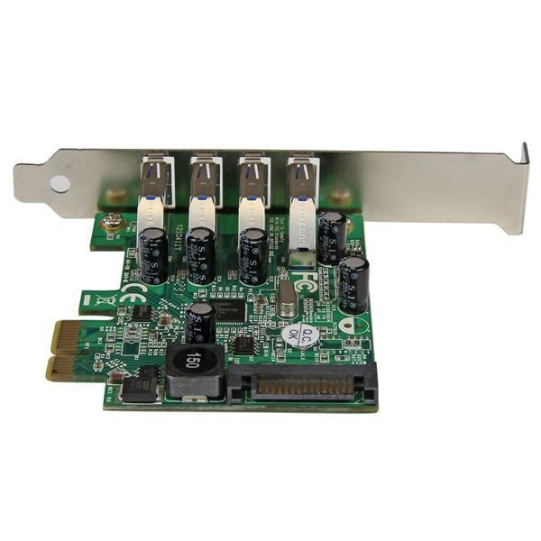 StarTech 4 Port PCI Express PCIe SuperSpeed USB 3.0 Controller Card Adapter with UASP - SATA Power (PEXUSB3S4V) - V&L Canada