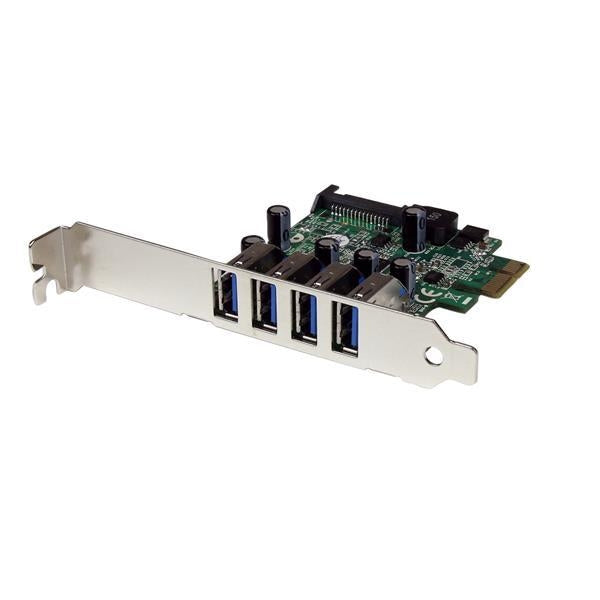 StarTech 4 Port PCI Express PCIe SuperSpeed USB 3.0 Controller Card Adapter with UASP - SATA Power (PEXUSB3S4V) - V&L Canada