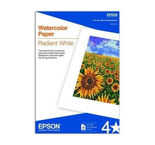 Epson Watercolor Papers Radiant White photo paper (S041351) - V&L Canada