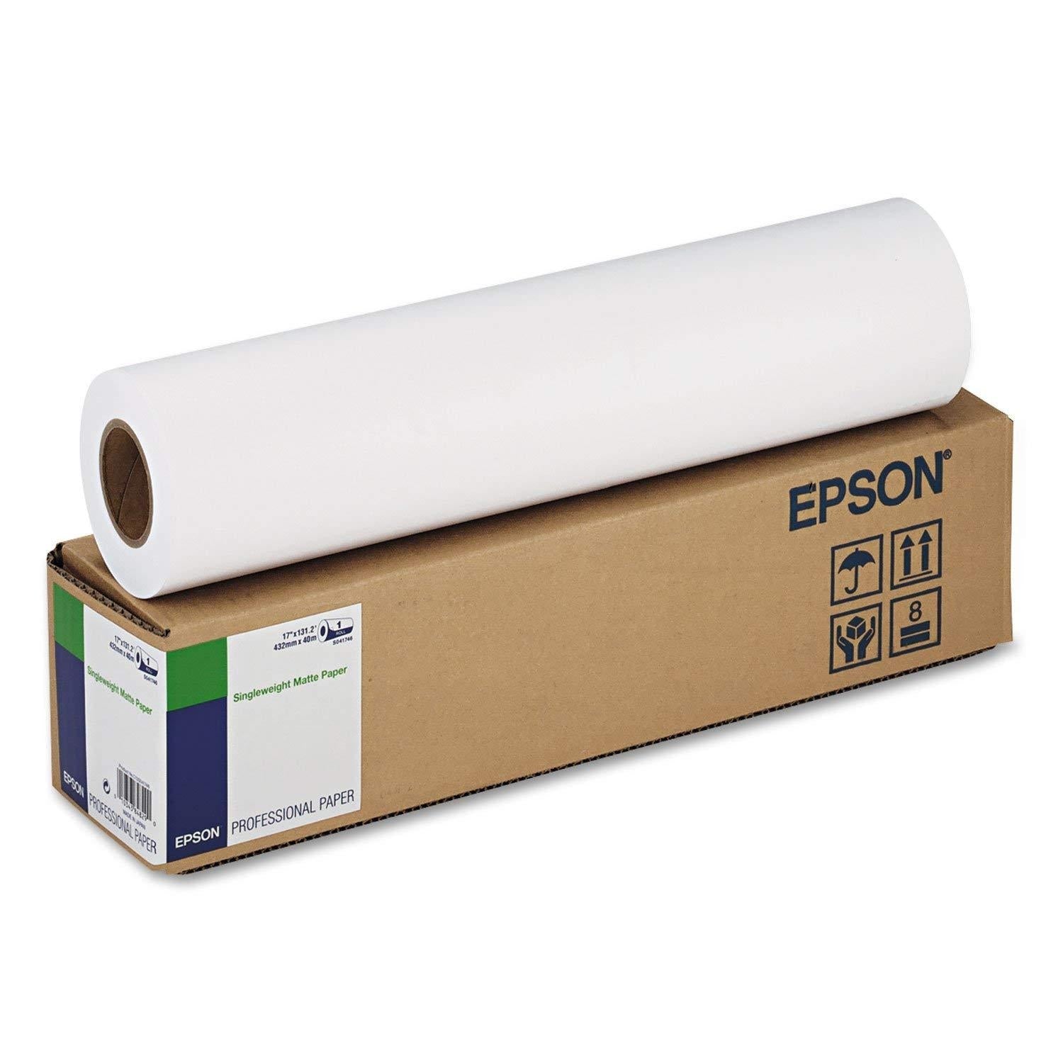 Epson Singleweight Matte Paper photo paper 17" x 50 ft` (S041746) - V&L Canada