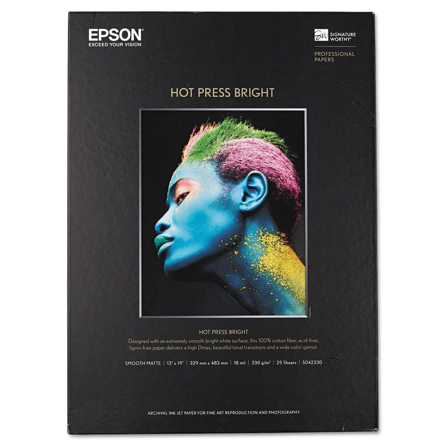 Epson Hot Press Bright, A3+, 25 Blatt (S042330) - V&L Canada