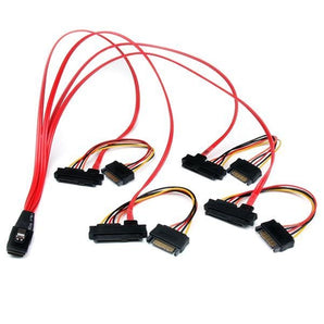 StarTech 50cm Internal Serial Attached SCSI Mini SAS Cable - SFF8087 to 4x SFF8482 (SAS808782P50) - V&L Canada