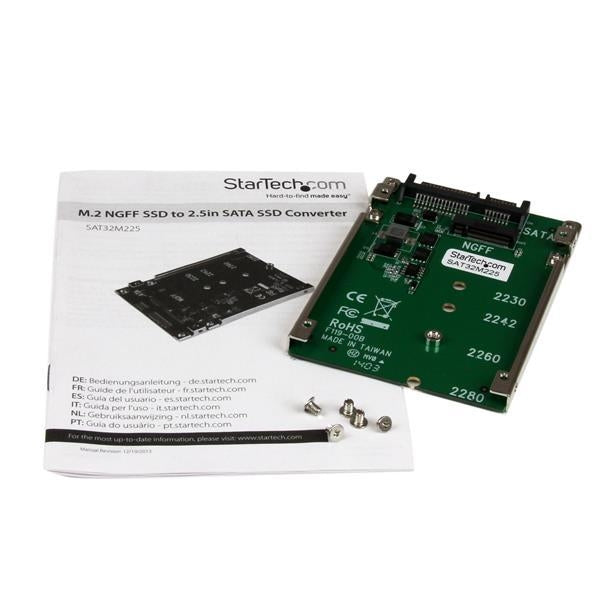 StarTech M.2 NGFF SSD to 2.5in SATA Adapter Converter (SAT32M225) - V&L Canada