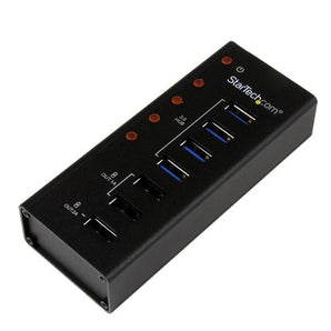 StarTech 4 Port USB 3.0 Hub plus 3 Dedicated USB Charging Ports (2 x 1A &amp; 1 x 2A) - Wall Mountable Metal Enclosure (ST4300U3C3) - V&L Canada