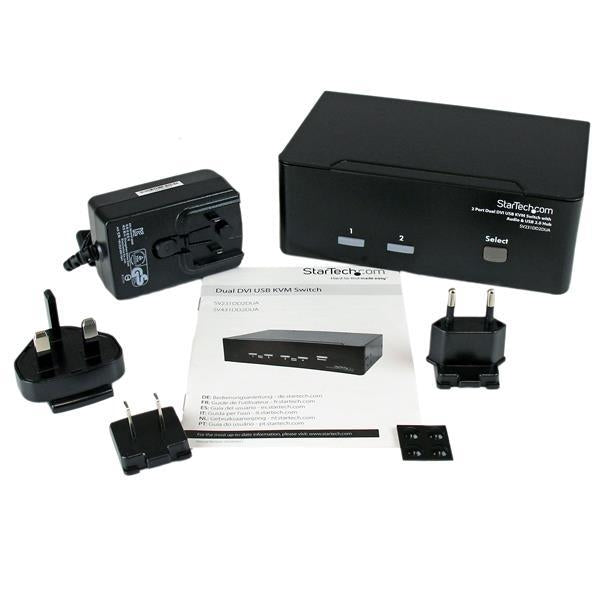 StarTech 2 Port Dual DVI USB KVM Switch with Audio/USB2 Hub Retail (SV231DD2DUA) - V&L Canada