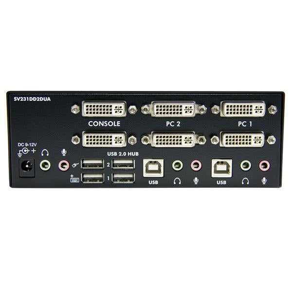 StarTech 2 Port Dual DVI USB KVM Switch with Audio/USB2 Hub Retail (SV231DD2DUA) - V&L Canada