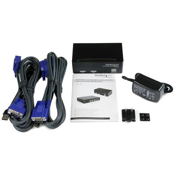 StarTech 2 Port Professional USB KVM Switch Kit with Cables (SV231USB) - V&L Canada