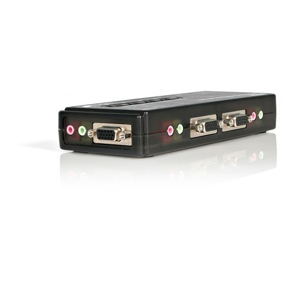 StarTech 4 Port Black USB KVM Switch Kit with Cables and Audio (SV411KUSB) - V&L Canada