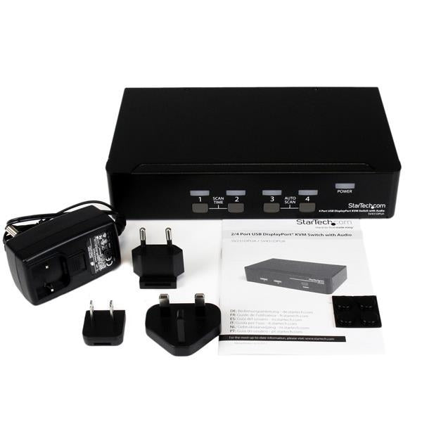 StarTech KVM Switch  4 Port USB DisplayPort with Audio Retail (SV431DPUA) - V&L Canada