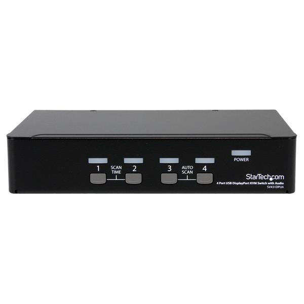 StarTech KVM Switch  4 Port USB DisplayPort with Audio Retail (SV431DPUA) - V&L Canada