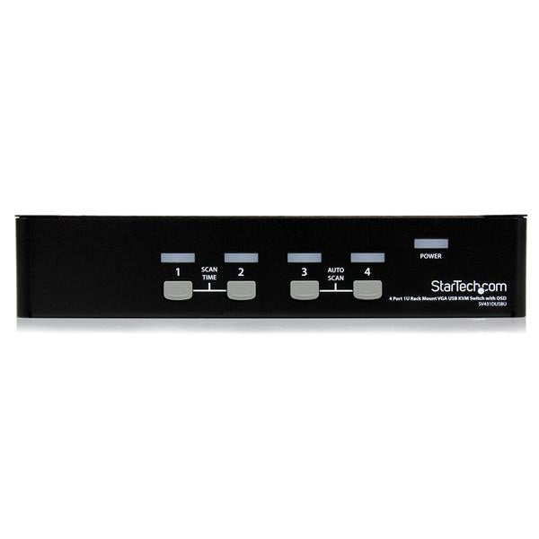StarTech  4 Port 1U Rackmount USB KVM Switch with OSD Retail (SV431DUSBU) - V&L Canada