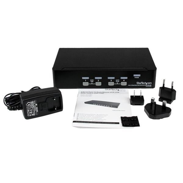 StarTech  4 Port 1U Rackmount USB KVM Switch with OSD Retail (SV431DUSBU) - V&L Canada