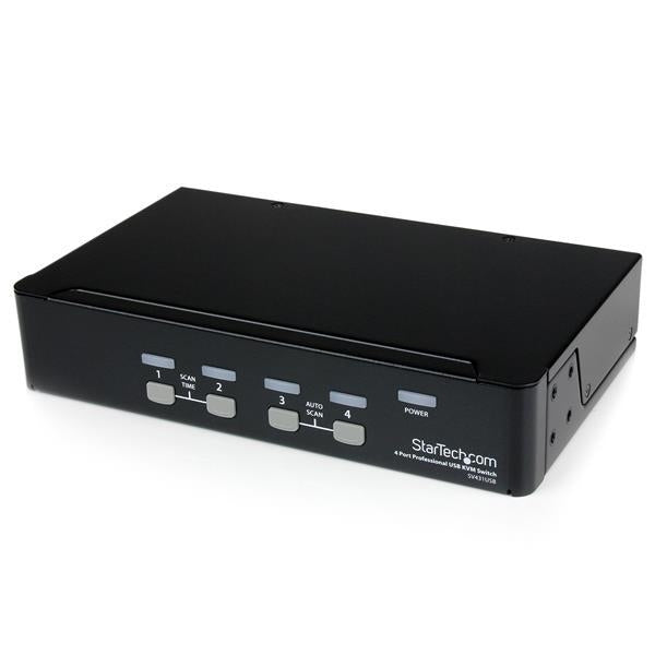StarTech 4 Port Professional VGA USB KVM Switch with Hub (SV431USB) - V&L Canada