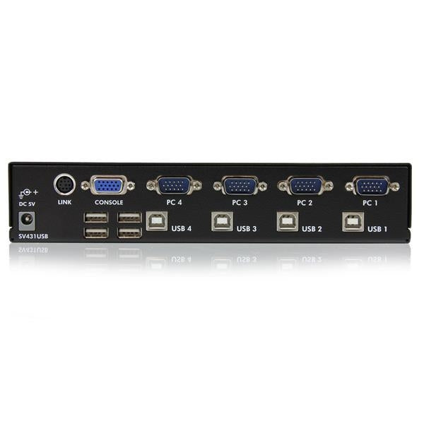 StarTech 4 Port Professional VGA USB KVM Switch with Hub (SV431USB) - V&L Canada