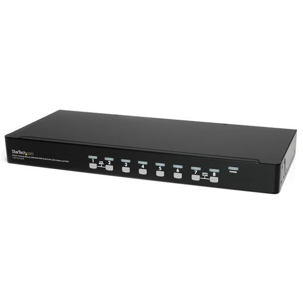 StarTech 8 Port 1U Rackmount USB KVM Switch Kit with OSD and Cables (SV831DUSBUK) - V&L Canada