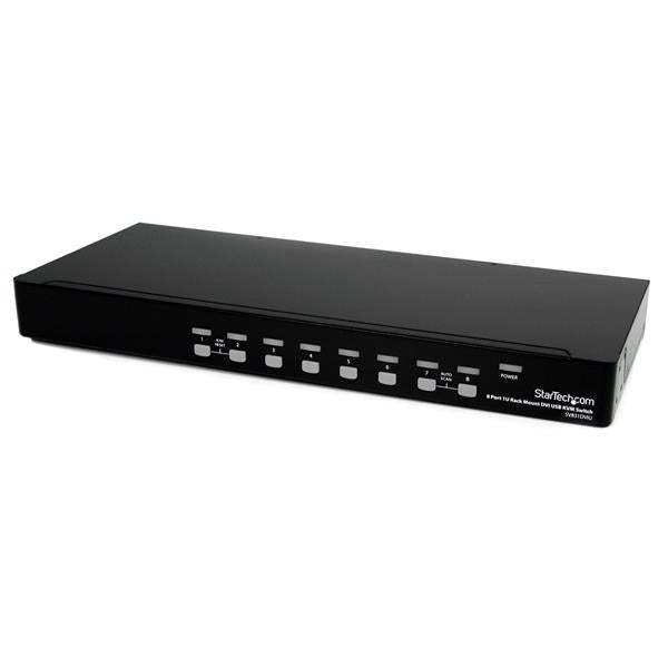StarTech 8 Port 1U Rackmount DVI USB KVM Switch (SV831DVIU) - V&L Canada