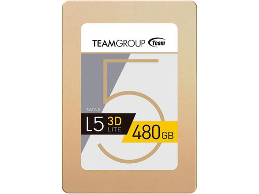 Team Group L5 LITE 3D 2.5" 480GB SATA III 3D NAND Internal Solid State Drive (SSD) (T253TD480G3C101)