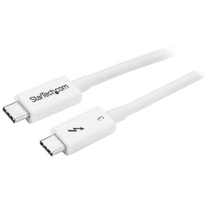 StarTech Thunderbolt 3 Cable - 40Gbps - 0.5m - White - Thunderbolt, USB, and DisplayPort Compatible (TBLT34MM50CW) - V&L Canada