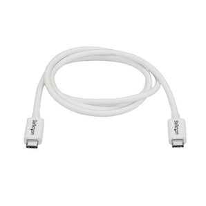 StarTech Thunderbolt 3 Cable - 20Gbps - 1m - White - Thunderbolt, USB, and DisplayPort Compatible (TBLT3MM1MW) - V&L Canada