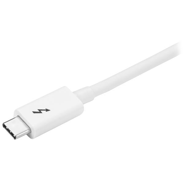 StarTech Thunderbolt 3 Cable - 20Gbps - 2m - White - Thunderbolt, USB, and DisplayPort Compatible (TBLT3MM2MW) - V&L Canada