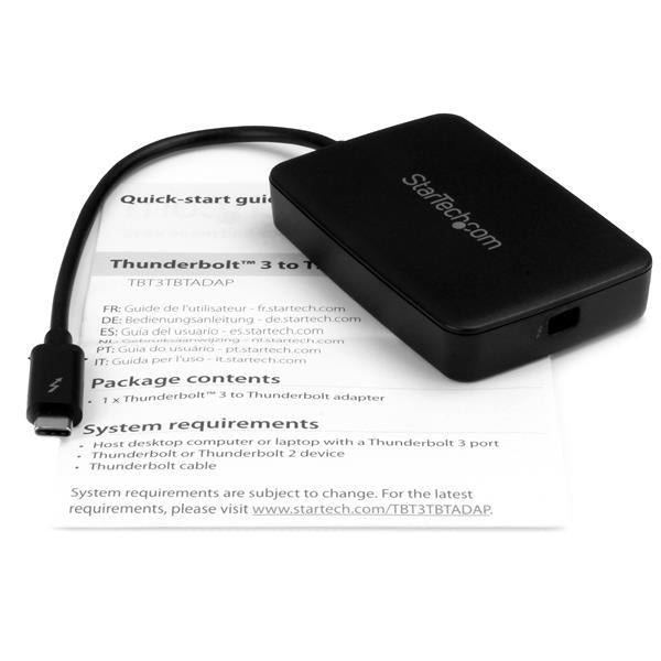 StarTech Thunderbolt 3 to Thunderbolt Adapter - Windows and Mac (TBT3TBTADAP) - V&L Canada