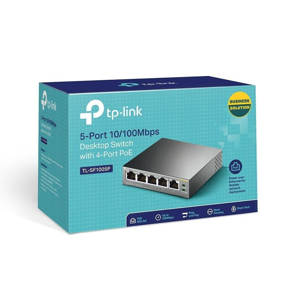 TP-Link TL-SF1005P 5-Port 10/100Mbps Desktop Switch with 4-Port PoE - V&L Canada