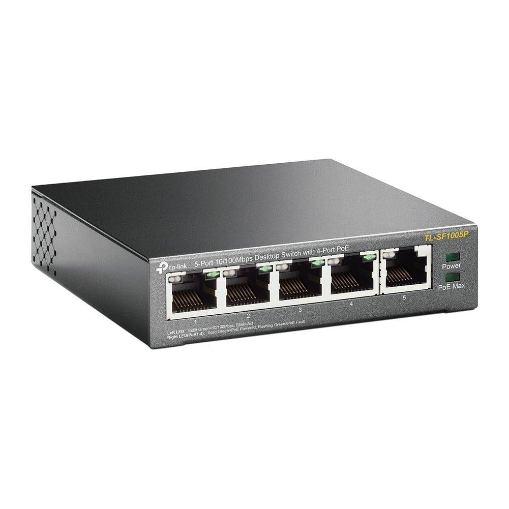 TP-Link TL-SF1005P 5-Port 10/100Mbps Desktop Switch with 4-Port PoE - V&L Canada