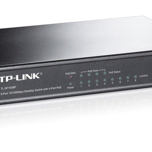 TP-Link TL-SF1008P 10/100Mbps 8-Port PoE Switch, 4 POE ports, IEEE 802.3af, 53W - V&L Canada