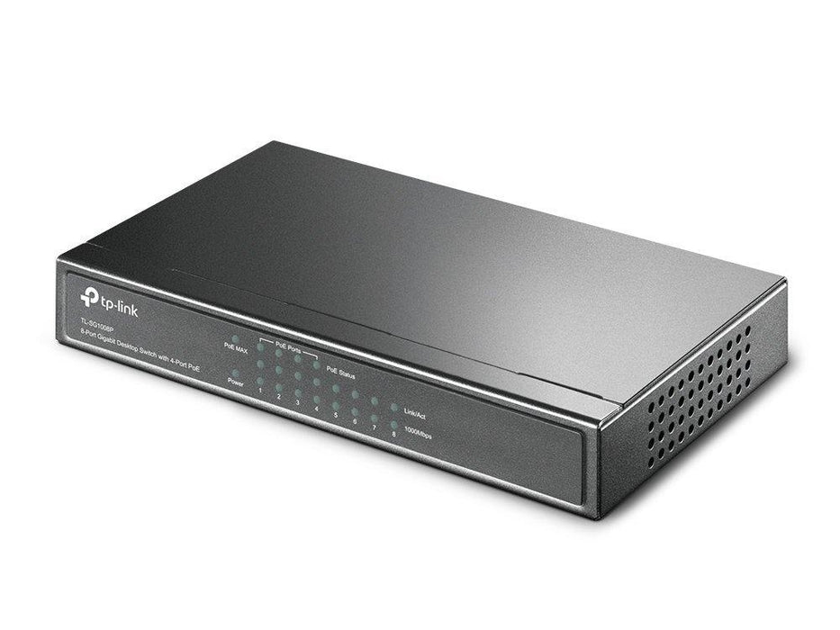 TP-Link TL-SG1008P 8-Port Giagbit PoE Switch, 4 POE ports, IEEE 802.3af, Max Output 53W - V&L Canada