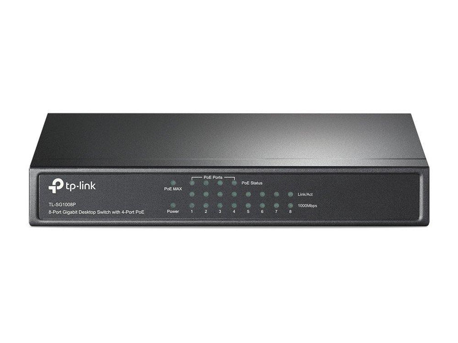 TP-Link TL-SG1008P 8-Port Giagbit PoE Switch, 4 POE ports, IEEE 802.3af, Max Output 53W - V&L Canada