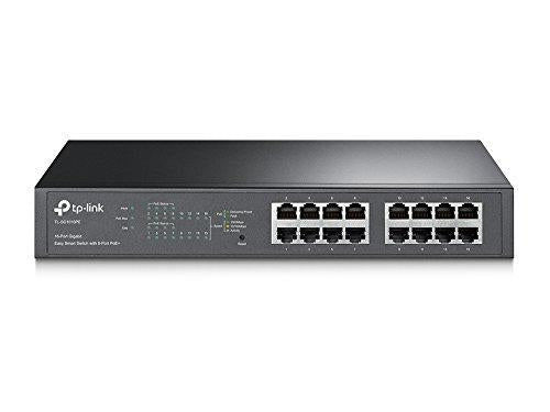 TP-LINK TL-SG1016PE network switch Managed Gigabit Ethernet (10/100/1000) Black Power over Ethernet (PoE)