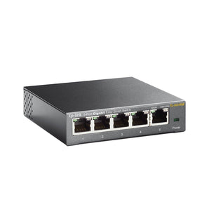 TP-Link TL-SG105E 5-Port Gigabit Easy Smart Switch with 5 10/100/1000 Mbps RJ45 Ports, MTU/Port/Tag-Based VLAN, QoS and IGMP - V&L Canada