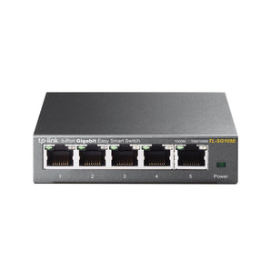 TP-Link TL-SG105E 5-Port Gigabit Easy Smart Switch with 5 10/100/1000 Mbps RJ45 Ports, MTU/Port/Tag-Based VLAN, QoS and IGMP - V&L Canada