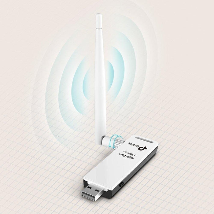 TP-Link TL-WN722N Wireless N150 High Gain USB Adapter, 150 Mbps with 4 dBi High Gain - V&L Canada