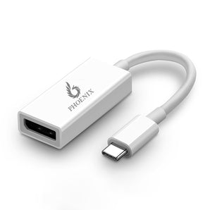 Phoenix USB Type-C (Thunderbolt 3) to DisplayPort 4K@60Hz Adapter USB Type C to DisplayPort/Dp Male to Female Converter