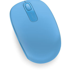 Microsoft Wireless Mobile Mouse 1850 - Mouse - optical - 3 buttons - wireless - 2.4 GHz - USB wireless receiver - cyan blue (U7Z-00056) - V&L Canada