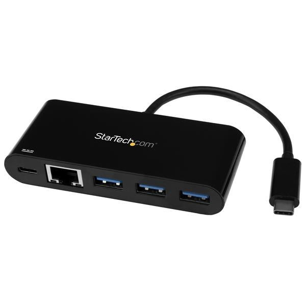 StarTech USB-C to Ethernet Adapter with 3-Port USB 3.0 Hub and Power Delivery (US1GC303APD) - V&L Canada