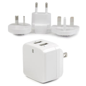StarTech Dual-port USB wall charger - international travel - 17W/3.4A - white (USB2PACWH) - V&L Canada