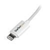 StarTech  USB to Lightning Cable - Apple MFi Certified - Long - 2 m (6 ft.) - White (USBLT2MW) - V&L Canada
