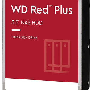 Western Digital 10TB WD Red Plus NAS Internal Hard Drive HDD - 7200 RPM, SATA 6 Gb/s, CMR, 256 MB Cache, 3.5" - WD101EFBX