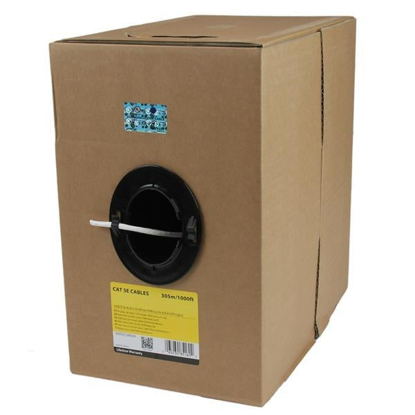StarTech  Bulk Cat 5e Ethernet Cable - 1000 ft. - Solid - CMR-Rated - White (WIR5ECMRWH) - V&L Canada