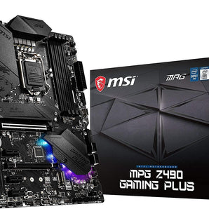 MSI MPG Z490 Gaming Plus Gaming Motherboard (ATX, 10th Gen Intel Core, LGA 1200 Socket, DDR4, CF, Dual M.2 Slots, USB 3.2 Gen 2, 2.5G LAN, DP/HDMI, Mystic Light RGB) (Z490GAPLUS)