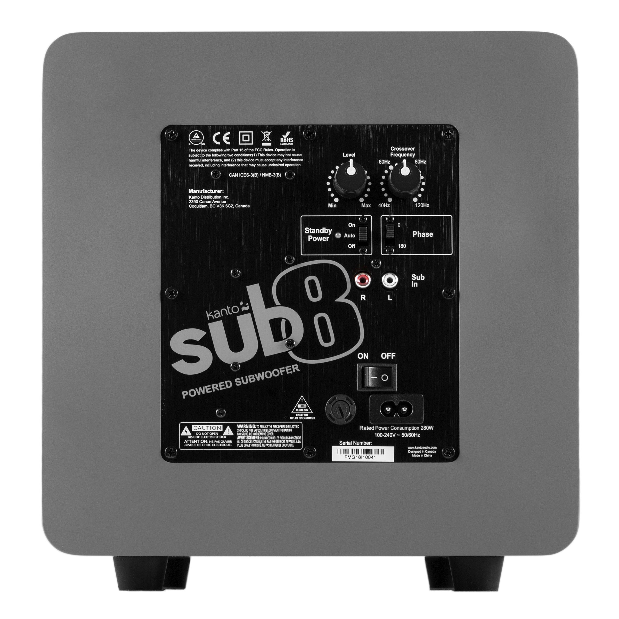 Kanto SUB8 8-inch Powered Subwoofer - V&L Canada